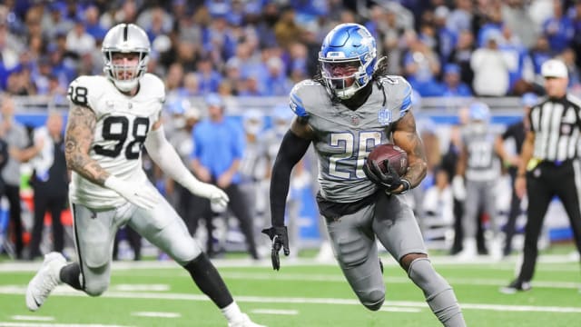 Detroit Lions running back Jahmyr Gibbs